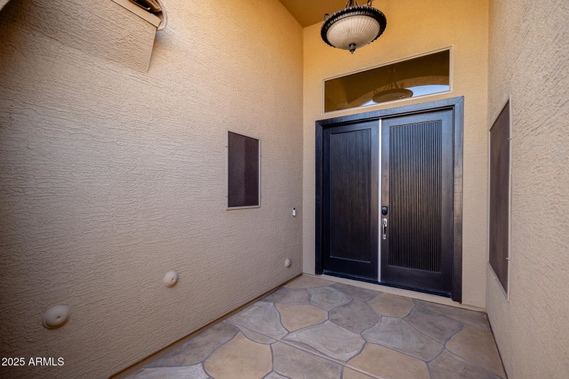 8 ft double doors at entry