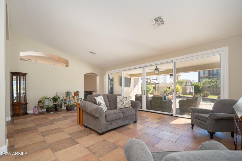 Vaulted ceilings & custom slider