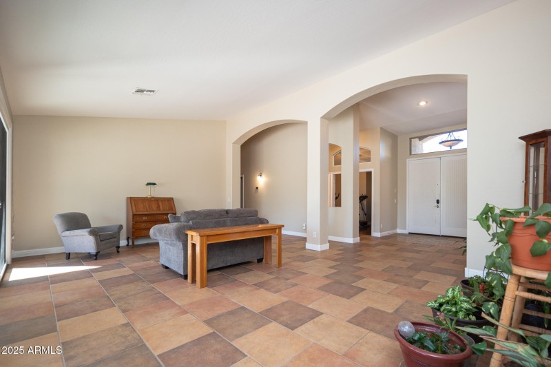 Formal area view towards entry