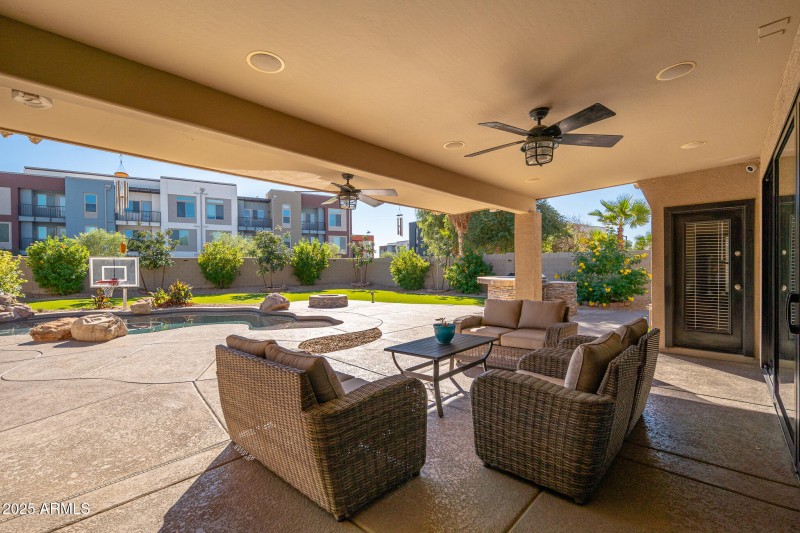 Extended covered patio