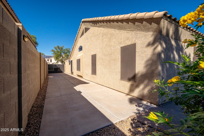 Concrete pad behind 10 ft RV gate