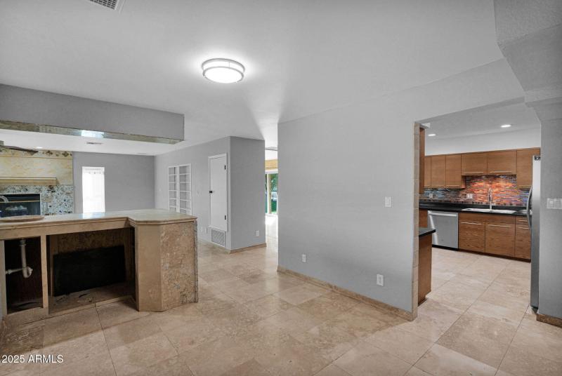 Just off Kitchen and Great Room