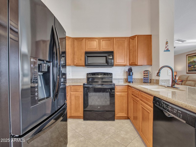 Kitchen with Black Appliances