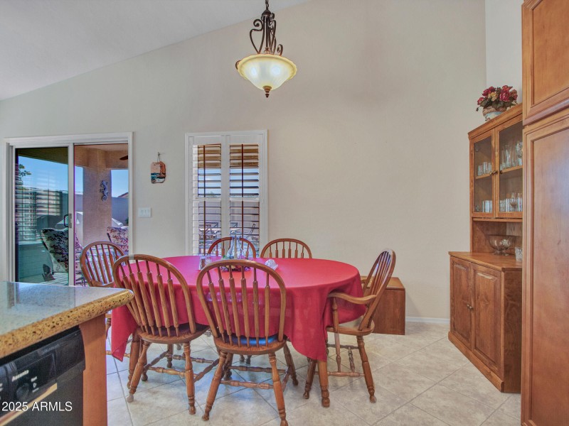 Dining Space Near Patio Doors
