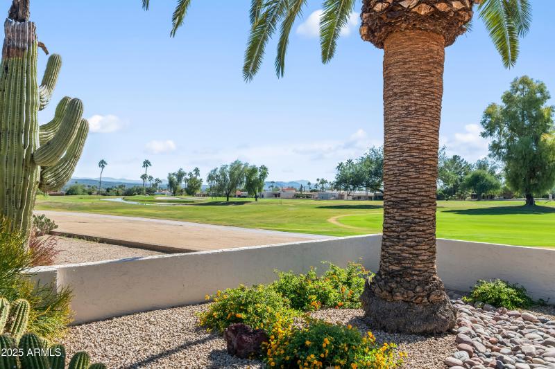 Mountain and golf course views