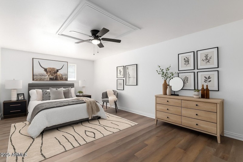 Virtually Staged Bedroom