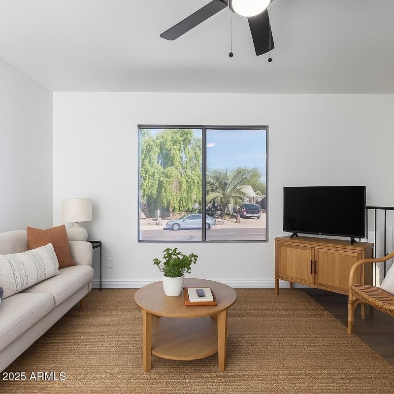 Virtually Staged Upstairs Living Space