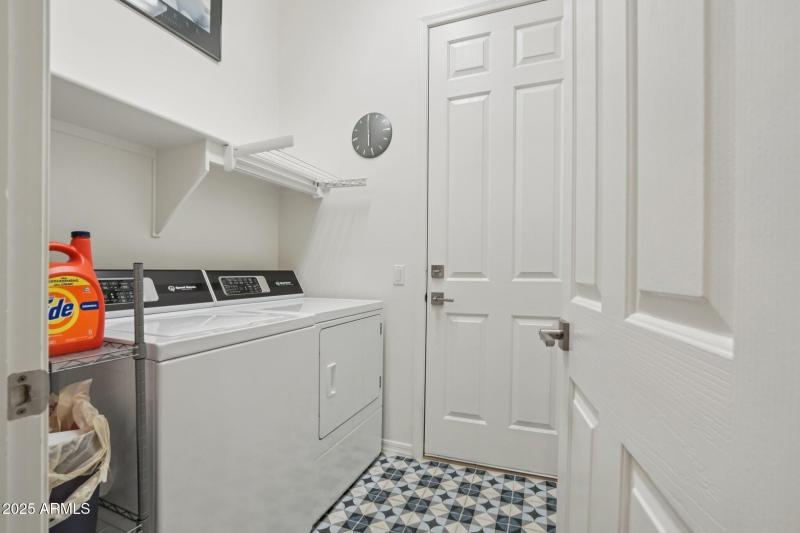 Designer Tile In Laundry Room