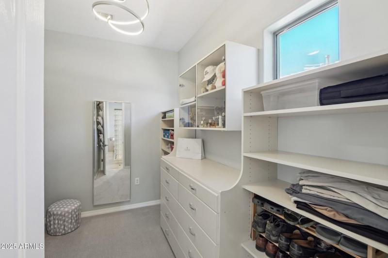 Custom Light & Window In Closet