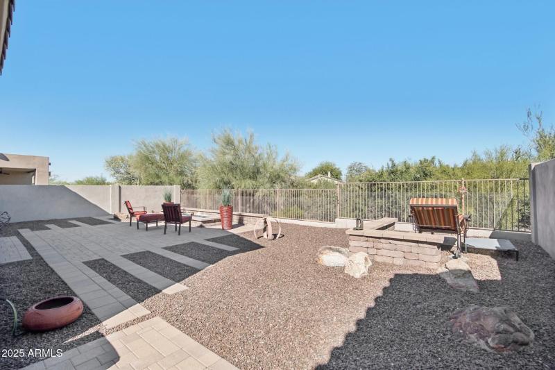Private Backyard Backs To Desert