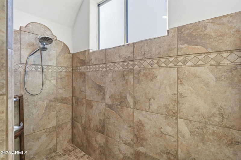Primary walk-in shower