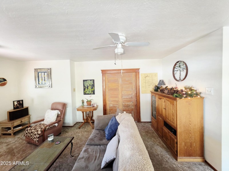 Living room facing dining room