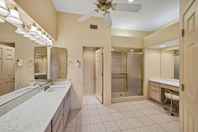 Spacious master bath