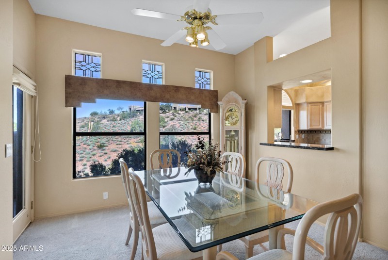 Formal dining with pass thru to kitchen