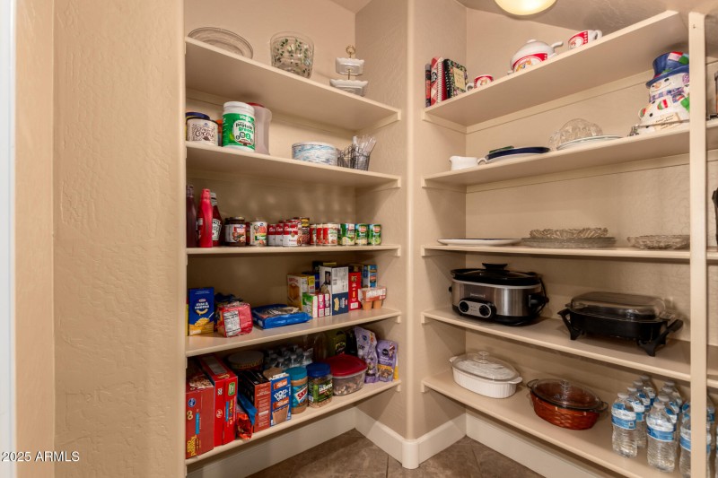 Spacious walk in pantry