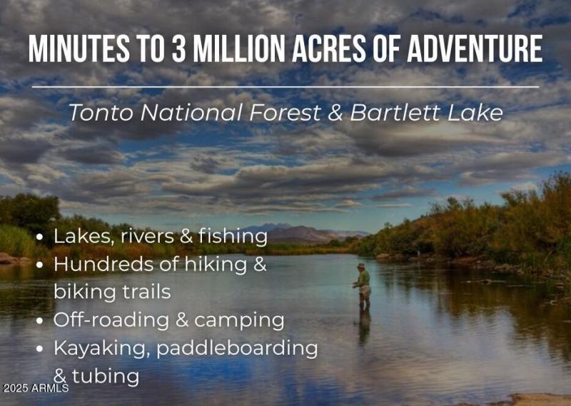 Minutes to 3 Million Acres of Adventure