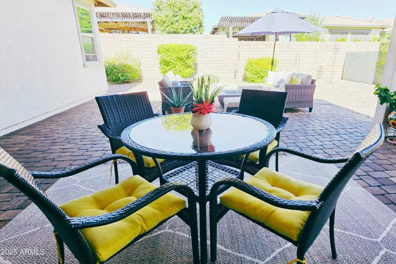 Patio with Extended Pavers