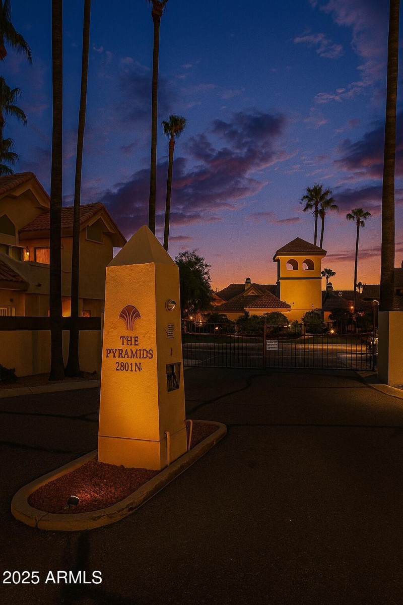 Pyramids entry twilight