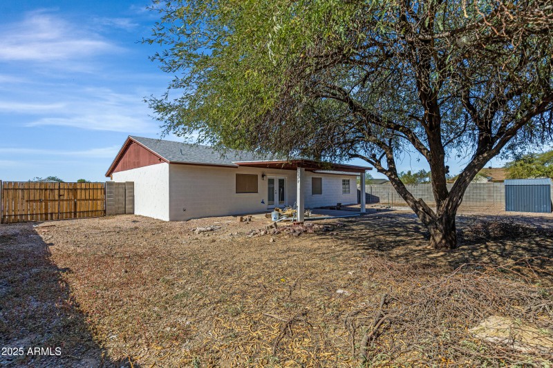 Backyard with RV Gate and Shed