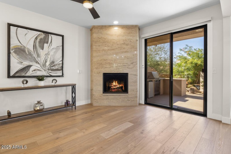 Wood burning fire place