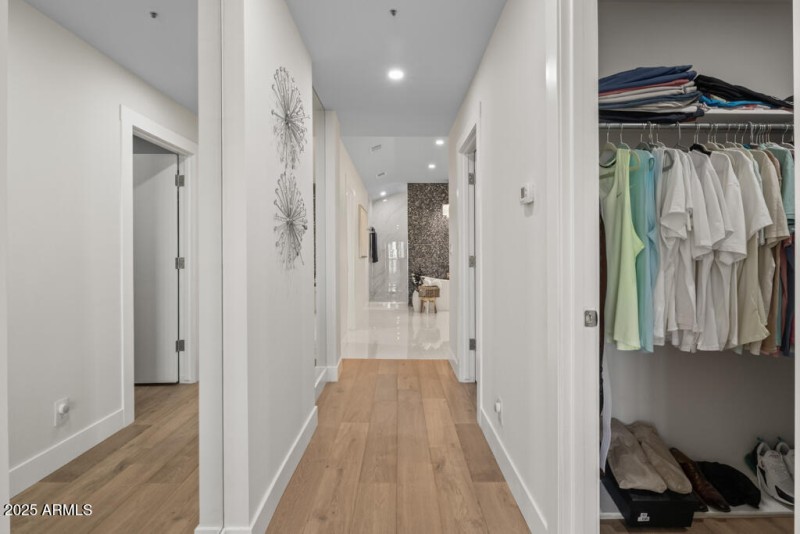 Hallway to master bath