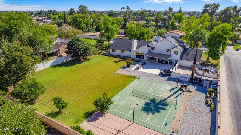 Over a 38,000 sf Lot