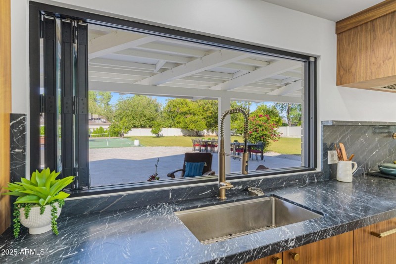 Accordion Pass-Through Window