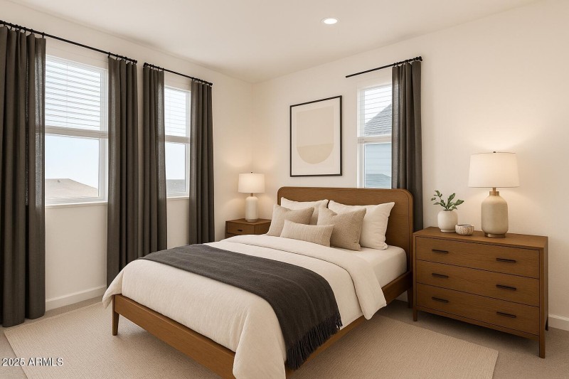 Virtually Staged Guest bedroom