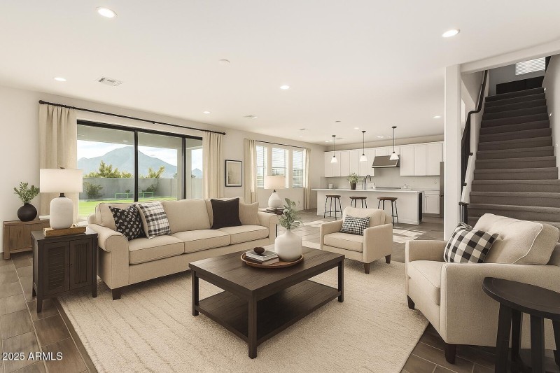 Virtually staged Great Room