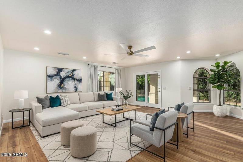 family room -virtually staged