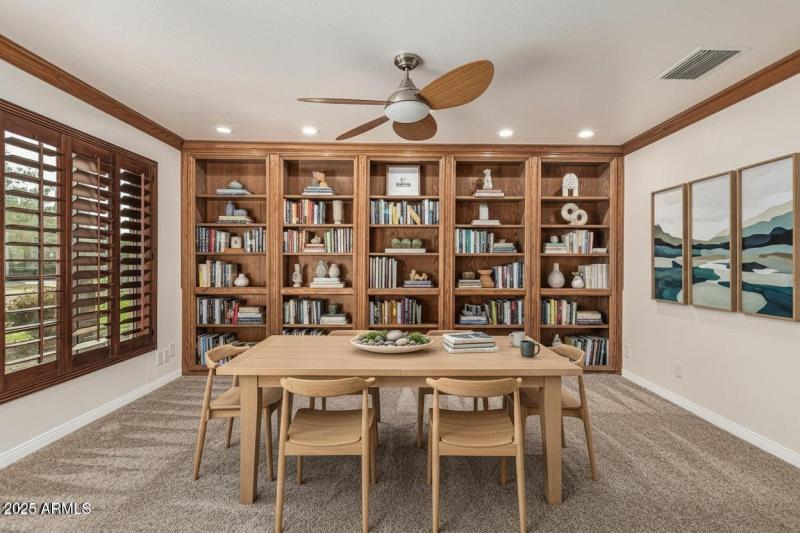 Library - Virtually staged