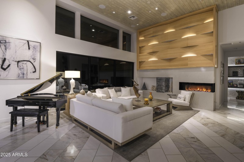 Living Room with Lighted Accent Wall