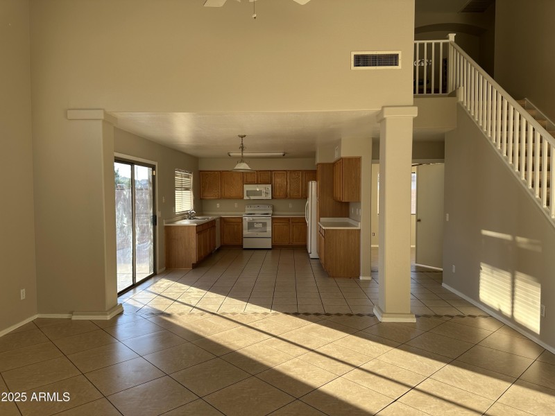 Living room and kitchen