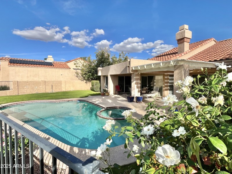 back yard from common area