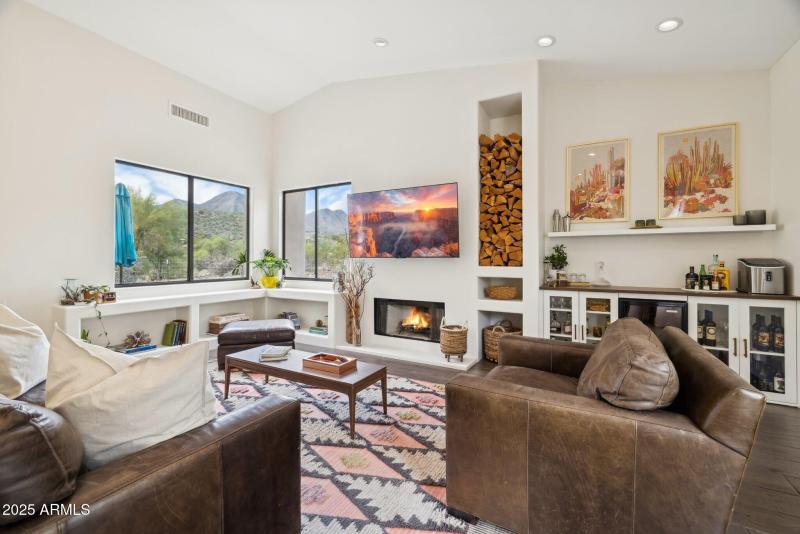 Fireplace with Wood Storage