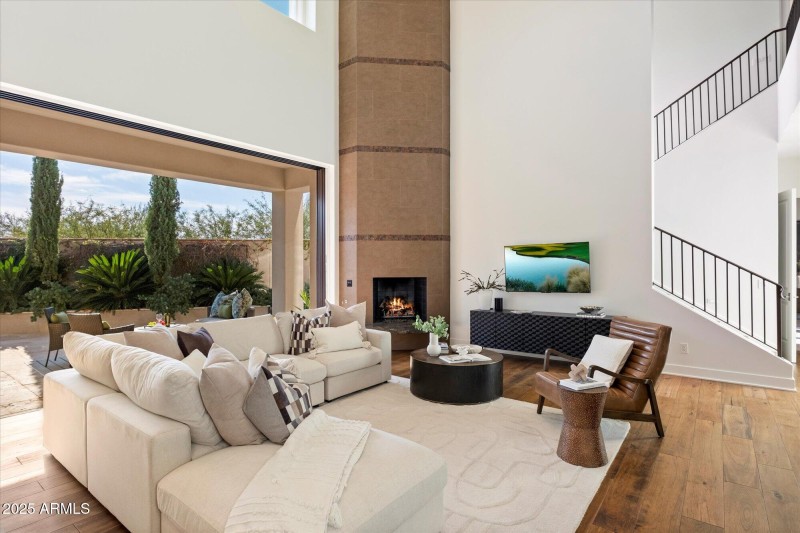 Gorgeous Floor-to-Ceiling Fireplace