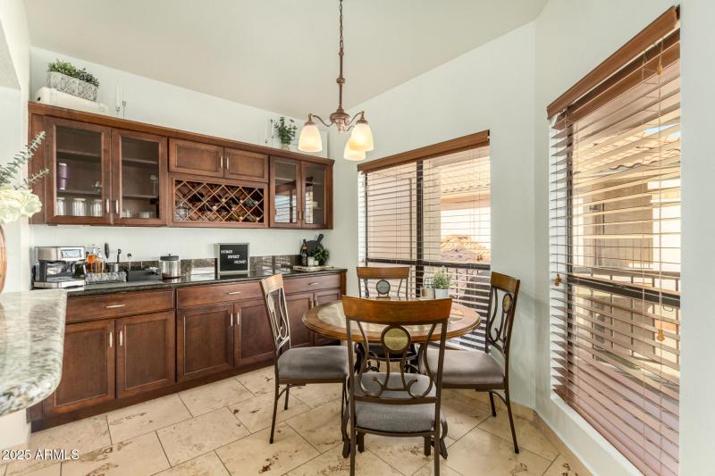 Built in cabinets plus table