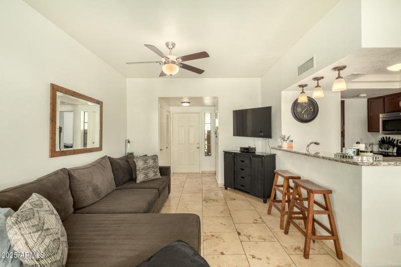 Living Room with Kitchen