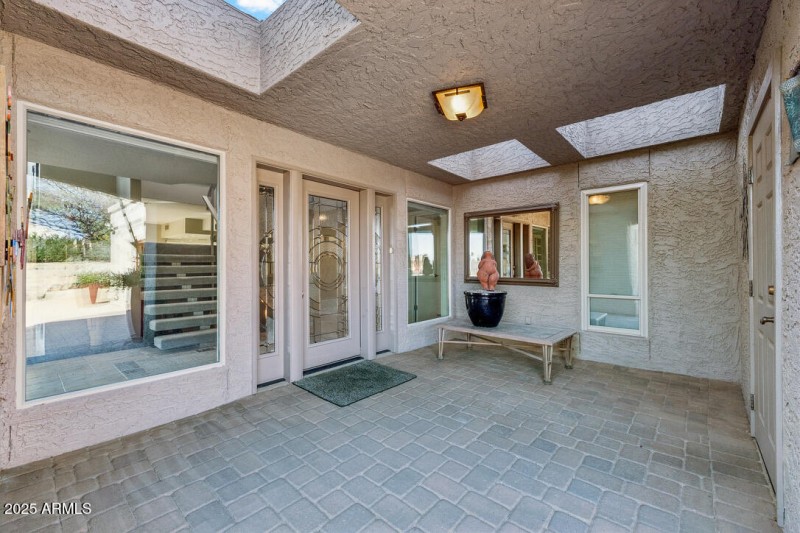 Covered Lobby with skylights