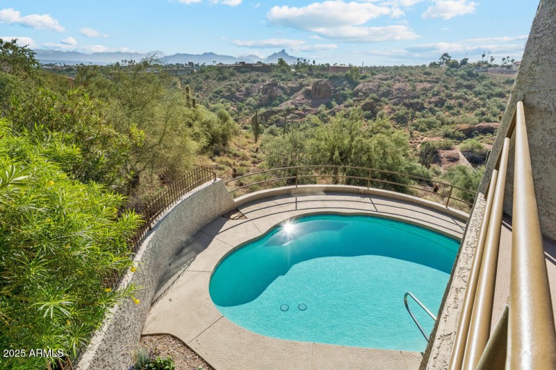Pool and patio below