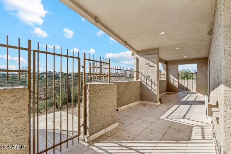 Expansive lower patio