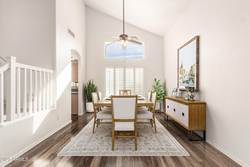 Virtually Staged Dining Room