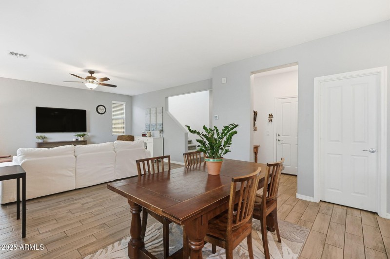 Kitchen view to the dining area