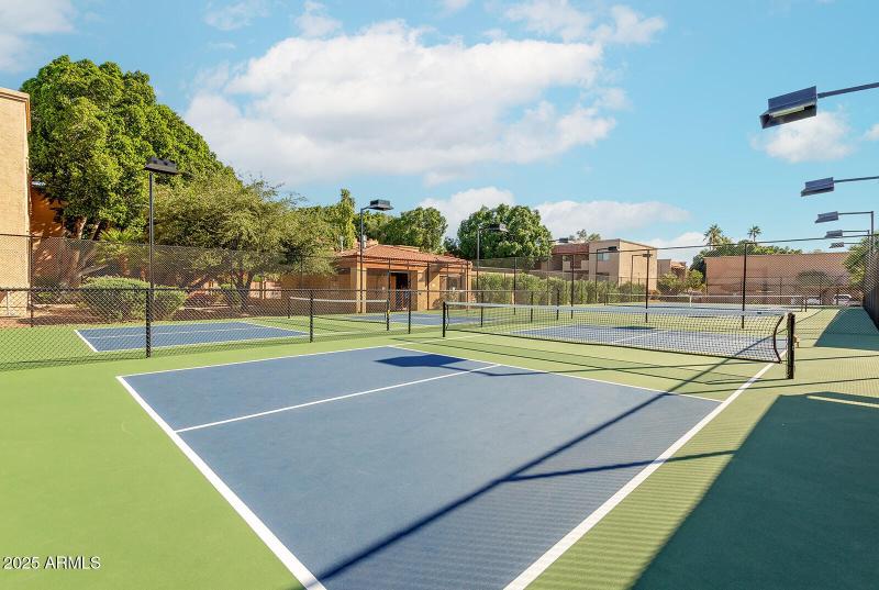LIGHTED, FENCED PICKLE BALL COURTS