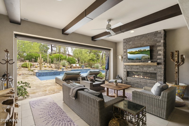 covered patio to pool