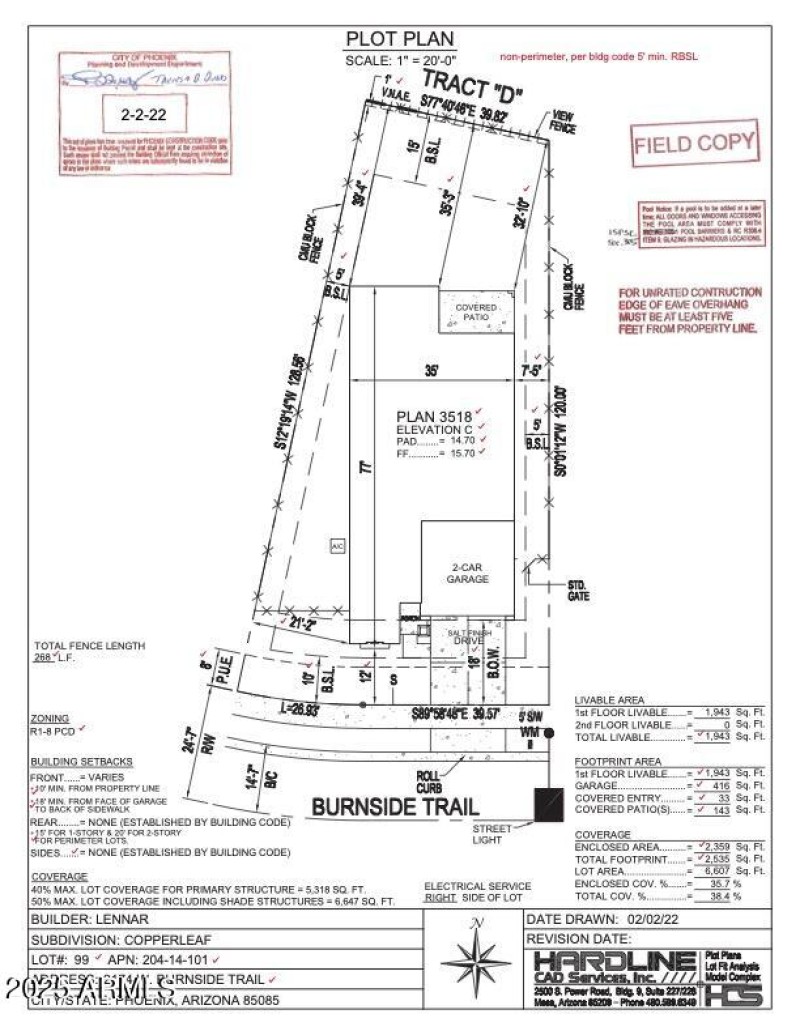 Copperleaf HS 0099 - Plot Plan (3299)