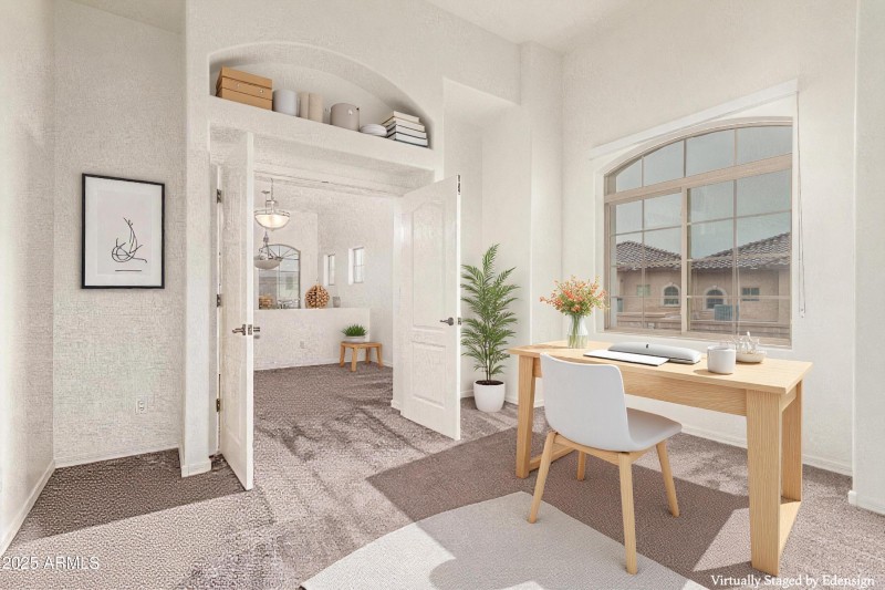 virtually staged office