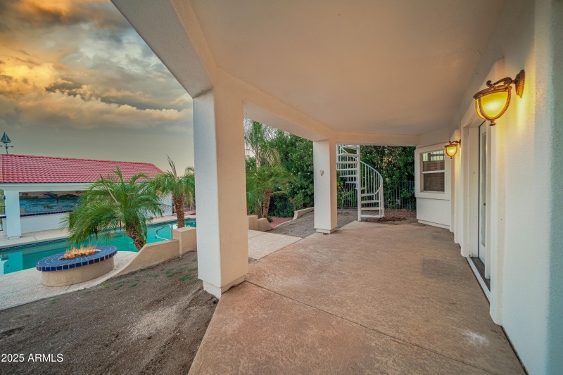 Covered Patio off of Master Bedroom