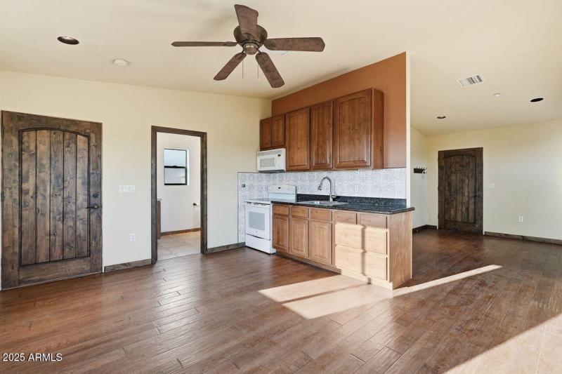 Casita kitchen to living room