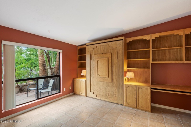 Second bedroom with Murphy bed up